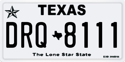 TX license plate DRQ8111