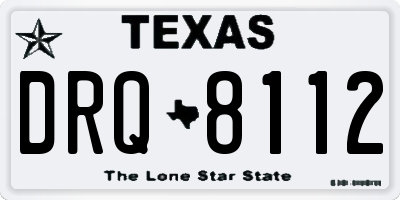 TX license plate DRQ8112