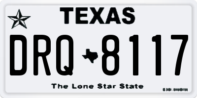 TX license plate DRQ8117