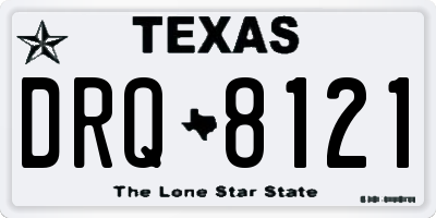 TX license plate DRQ8121