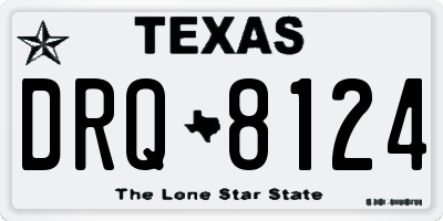TX license plate DRQ8124