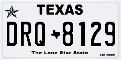 TX license plate DRQ8129