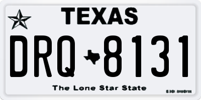 TX license plate DRQ8131