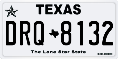 TX license plate DRQ8132