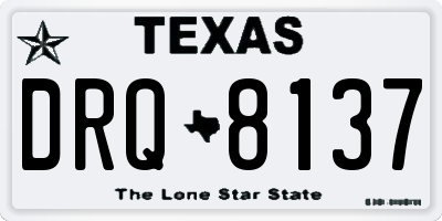 TX license plate DRQ8137