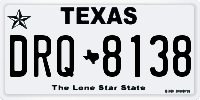 TX license plate DRQ8138