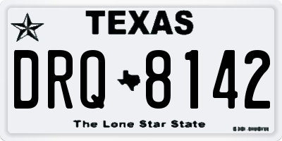 TX license plate DRQ8142