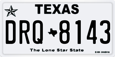 TX license plate DRQ8143