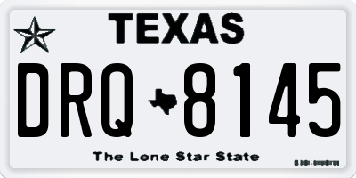 TX license plate DRQ8145
