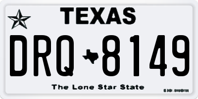 TX license plate DRQ8149