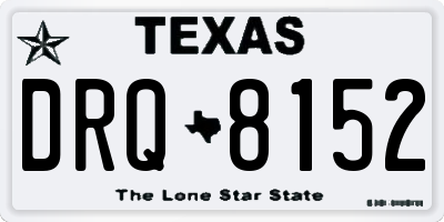 TX license plate DRQ8152