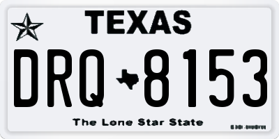 TX license plate DRQ8153