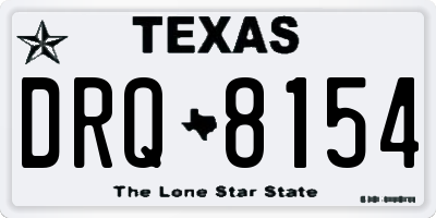 TX license plate DRQ8154