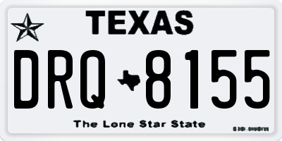 TX license plate DRQ8155