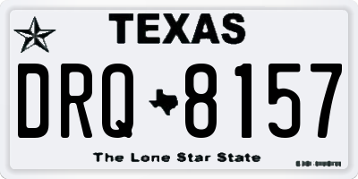 TX license plate DRQ8157