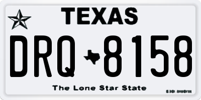 TX license plate DRQ8158