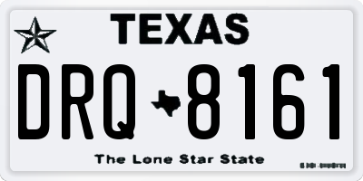 TX license plate DRQ8161