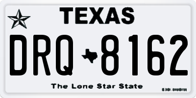 TX license plate DRQ8162