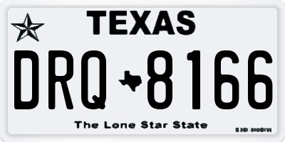 TX license plate DRQ8166