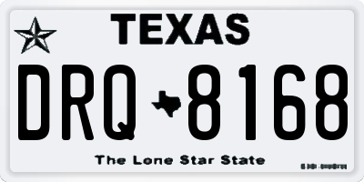 TX license plate DRQ8168