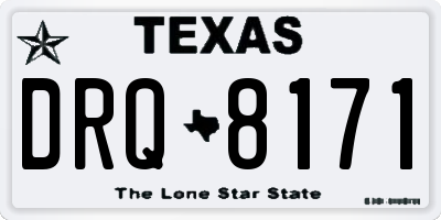 TX license plate DRQ8171