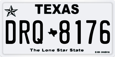 TX license plate DRQ8176