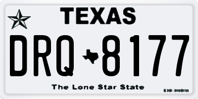 TX license plate DRQ8177