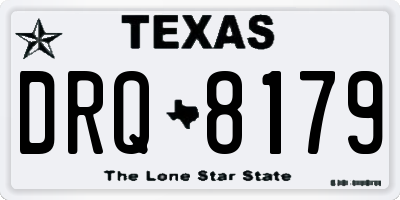 TX license plate DRQ8179