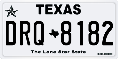 TX license plate DRQ8182