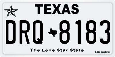 TX license plate DRQ8183
