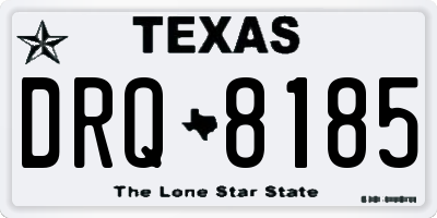 TX license plate DRQ8185