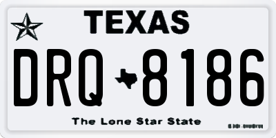 TX license plate DRQ8186