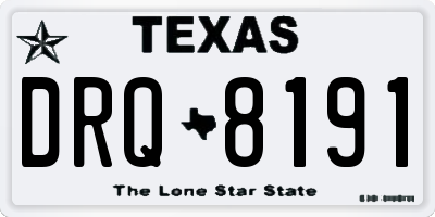 TX license plate DRQ8191