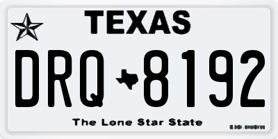 TX license plate DRQ8192