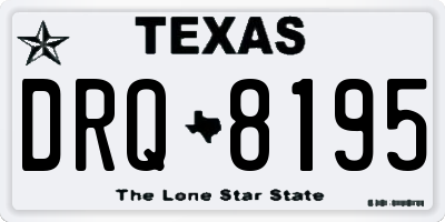 TX license plate DRQ8195