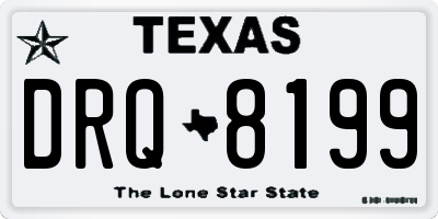 TX license plate DRQ8199