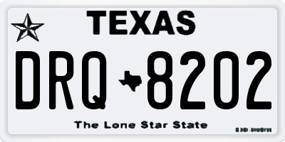 TX license plate DRQ8202