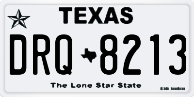 TX license plate DRQ8213