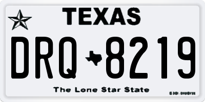 TX license plate DRQ8219