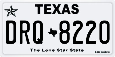 TX license plate DRQ8220