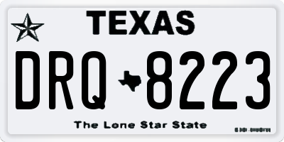 TX license plate DRQ8223
