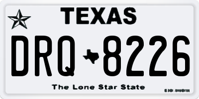 TX license plate DRQ8226