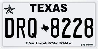 TX license plate DRQ8228