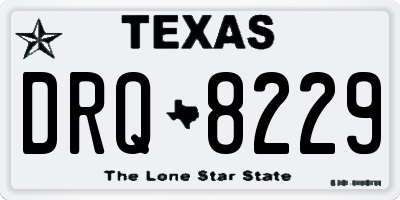 TX license plate DRQ8229