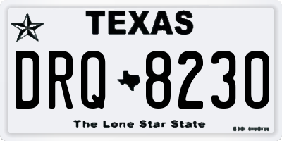TX license plate DRQ8230
