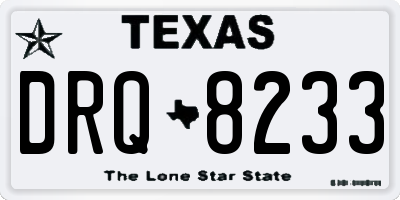 TX license plate DRQ8233