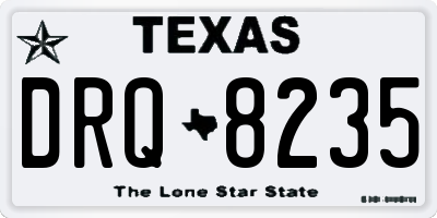 TX license plate DRQ8235