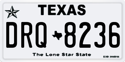 TX license plate DRQ8236
