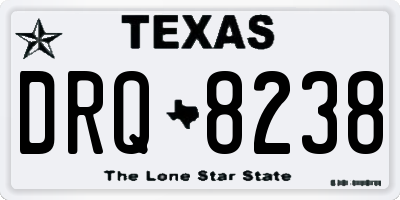 TX license plate DRQ8238