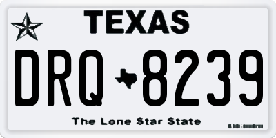TX license plate DRQ8239